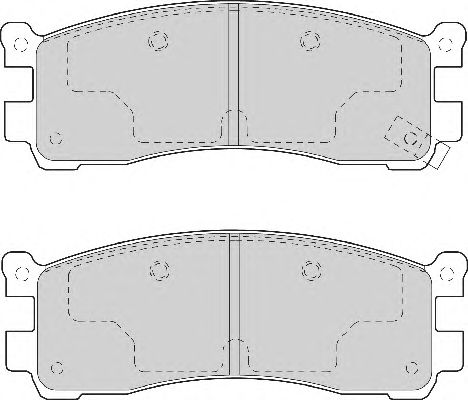 Комплект тормозных колодок, дисковый тормоз FD6975A