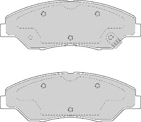 Комплект тормозных колодок, дисковый тормоз FD6980A