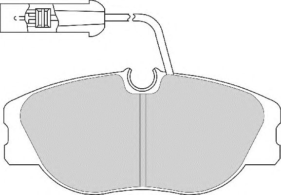 Комплект тормозных колодок, дисковый тормоз FD6470A