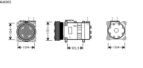 Compressor, ar condicionado AUK003
