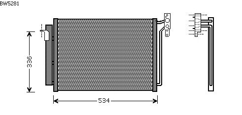 Condenser, air conditioning BW5281
