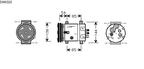 Compressor, airconditioning DWK020