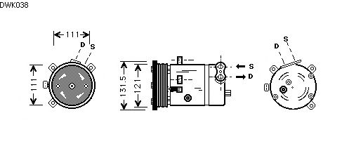 Compressor, ar condicionado DWK038