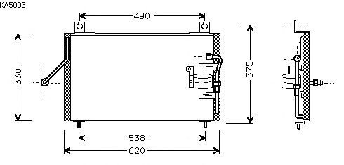 Condensator, airconditioning KA5003