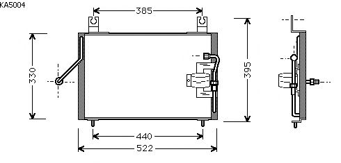 Condensator, airconditioning KA5004
