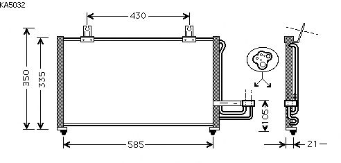 Condensador, ar condicionado KA5032