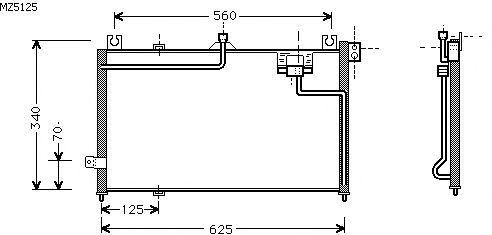 Condensator, airconditioning MZ5125