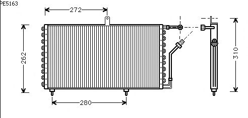 Condensador, ar condicionado PE5163