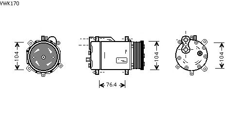 Compressor, airconditioning VWK170