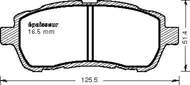 Комплект тормозных колодок, дисковый тормоз 961