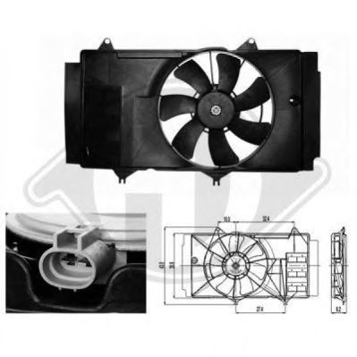 Ventilador, refrigeración del motor 6605201