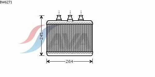 Permutador de calor, aquecimento do habitáculo BW6271