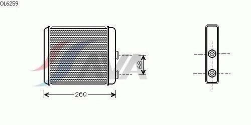 Permutador de calor, aquecimento do habitáculo OL6259
