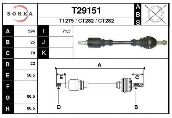 Arbre de transmission T29151