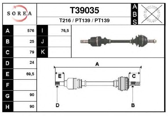 Arbre de transmission T39035