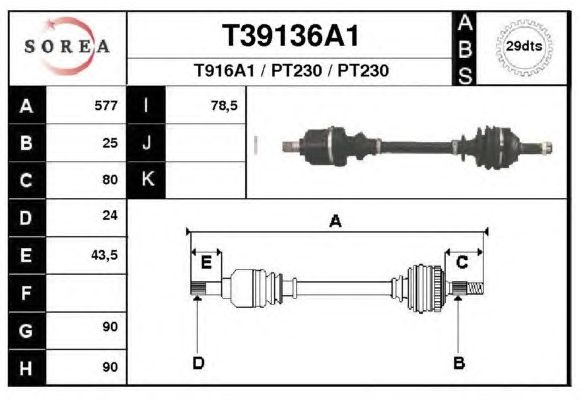 Árbol de transmisión T39136A1