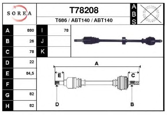 Árbol de transmisión T78208