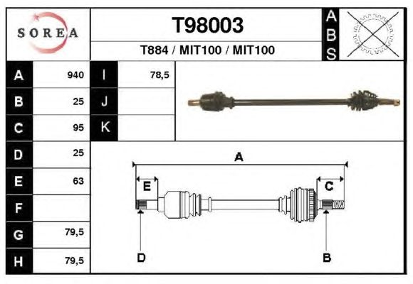 Veio de transmissão T98003