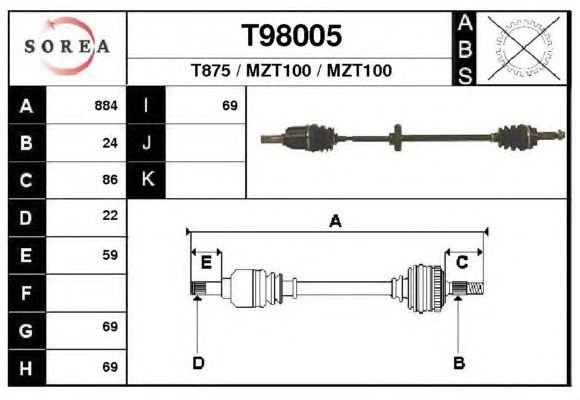 Veio de transmissão T98005