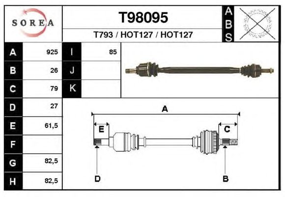 Veio de transmissão T98095