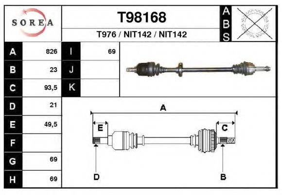 Árbol de transmisión T98168