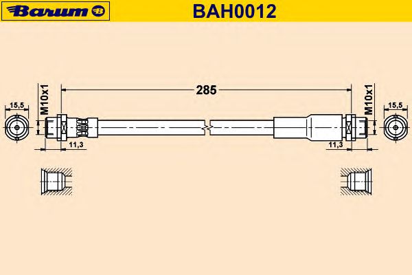 Тормозной шланг BAH0012