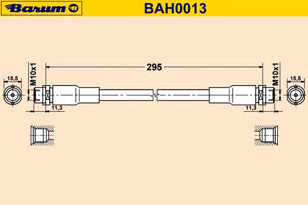 Tubo flexible de frenos BAH0013