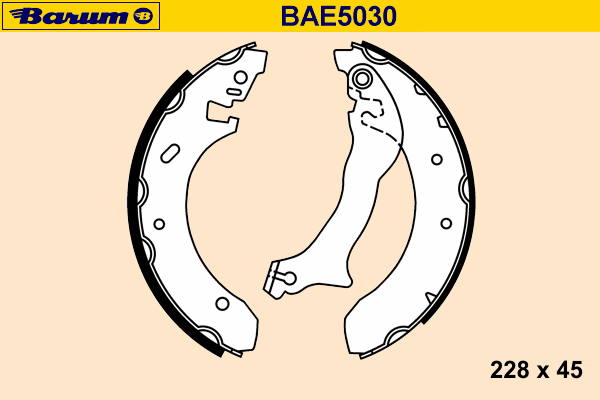 Jogo de maxilas de travão BAE5030