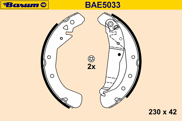 Комплект тормозных колодок BAE5033