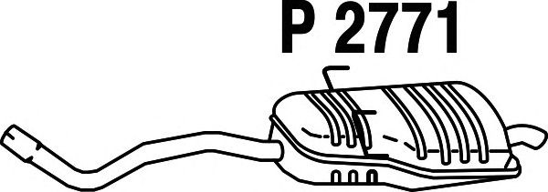 Глушитель выхлопных газов конечный P2771