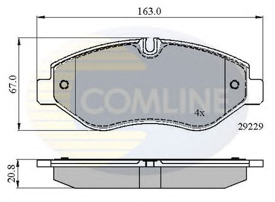 Комплект тормозных колодок, дисковый тормоз CBP01616