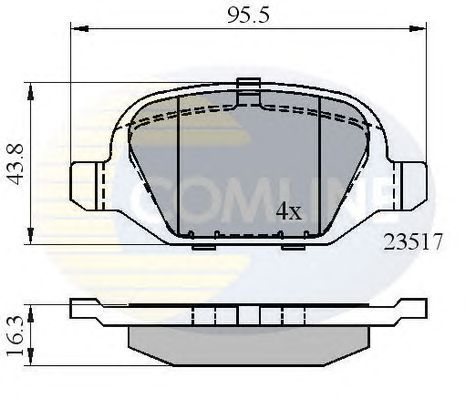 Комплект тормозных колодок, дисковый тормоз CBP01559
