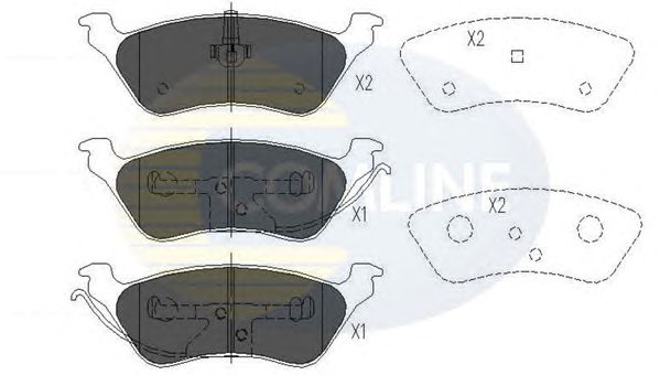 Комплект тормозных колодок, дисковый тормоз CBP01164
