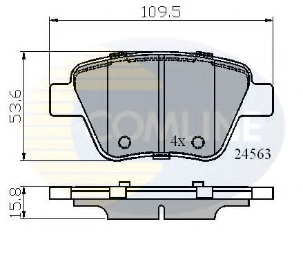 Комплект тормозных колодок, дисковый тормоз CBP02022