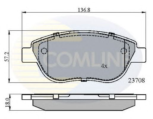 Комплект тормозных колодок, дисковый тормоз CBP01783