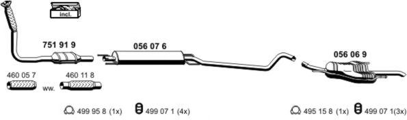 Avgassystem 050665