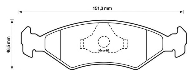 Kit de plaquettes de frein, frein à disque 571536J
