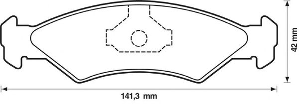 Комплект тормозных колодок, дисковый тормоз 571312B