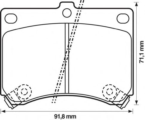 Комплект тормозных колодок, дисковый тормоз 572146B