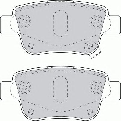 Комплект тормозных колодок, дисковый тормоз FDB1649