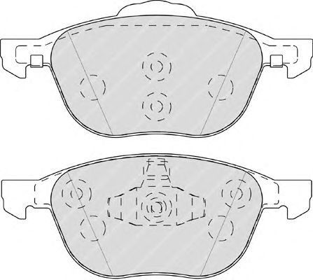 Комплект тормозных колодок, дисковый тормоз FDB4319