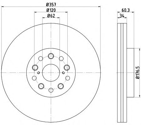 Тормозной диск 8DD 355 116-921