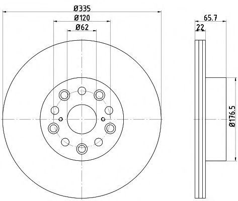 Тормозной диск 8DD 355 116-941