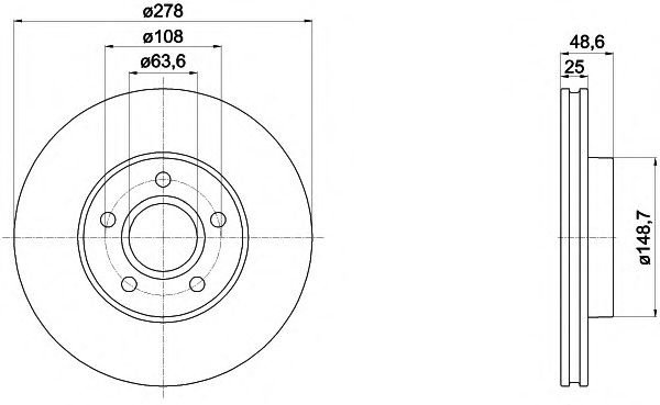 Тормозной диск 8DD 355 117-961