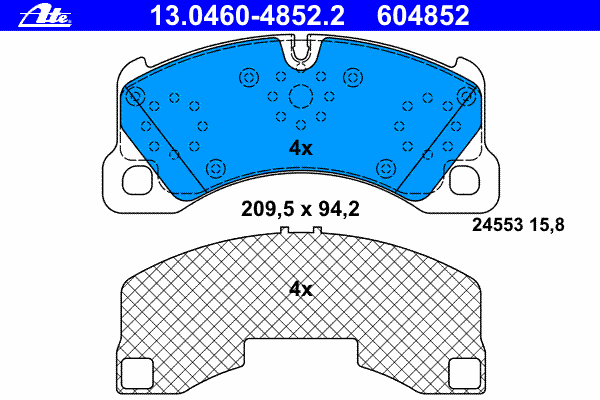 Brake Pad Set, disc brake 13.0460-4852.2