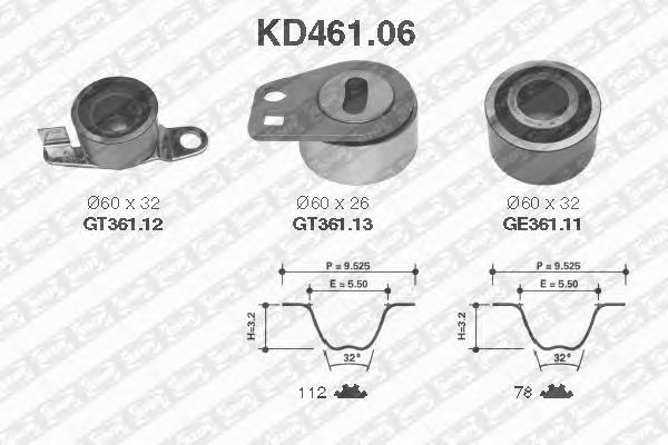 Kit de distribution KD461.06