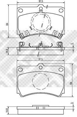 Brake Pad Set, disc brake 6335