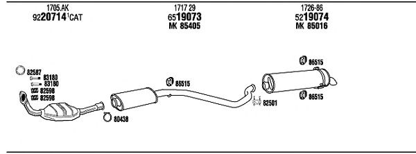 Exhaust System PE85022