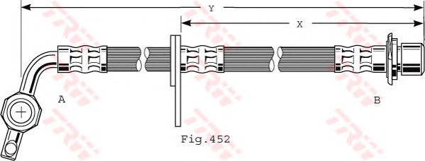 Tubo flexível de travão PHD496