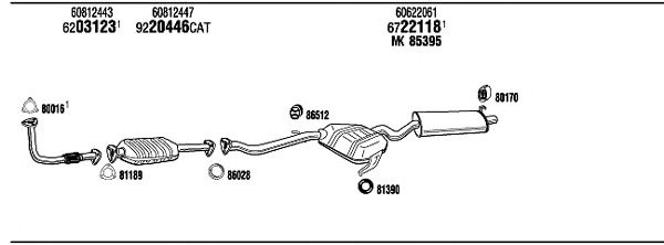 Sistema de escape AR16008